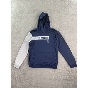 Dallas Cowboys Hoodie Youth Boy Extra Large 18-20 Blue On Field Nike Apparel NFL